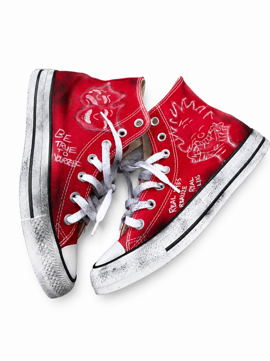 Red Airbrush Converse