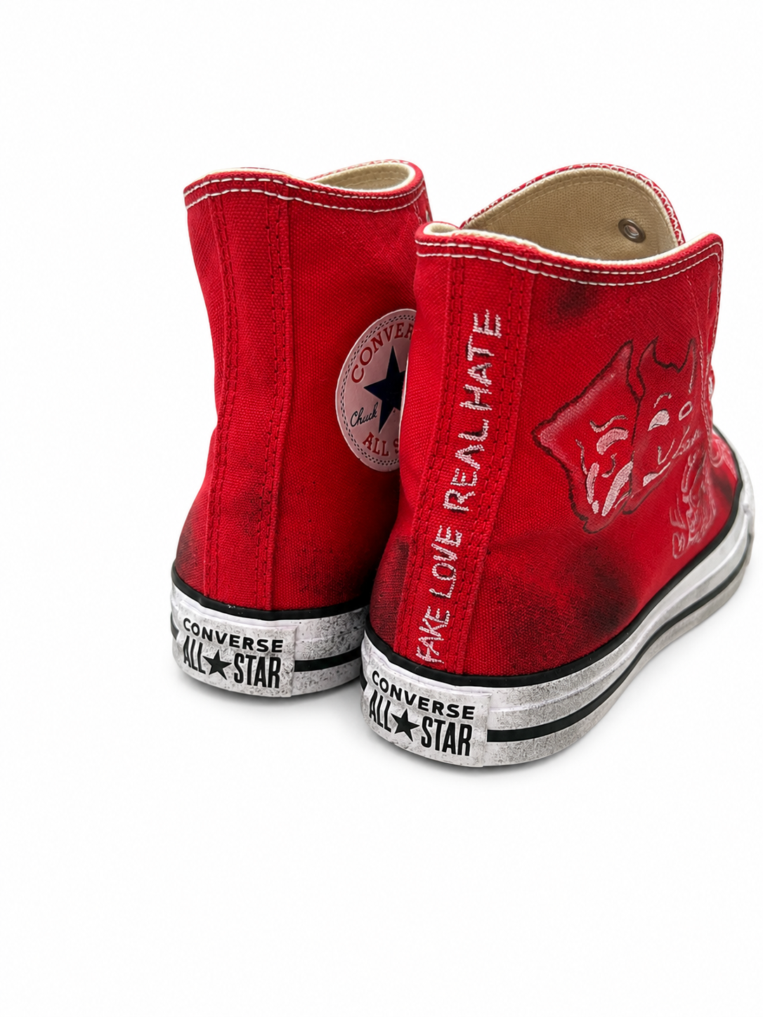 Red Airbrush Converse
